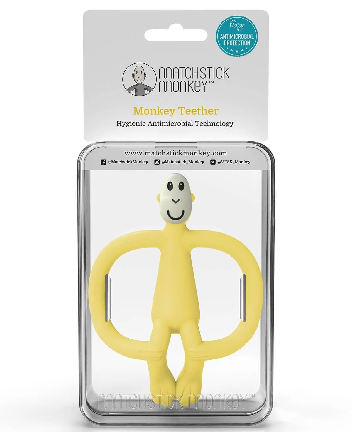 Matchstick Monkey Teething Toy - Yellow (New Version)