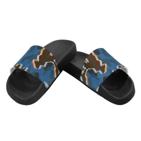 Men's Abstract Camouflage Print Canvas Sliders Sandal