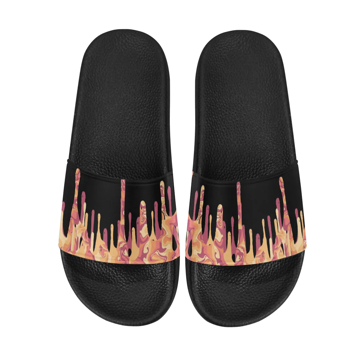 Men's Big Size Drizzling Paint Splatter Print Sliders Sandal