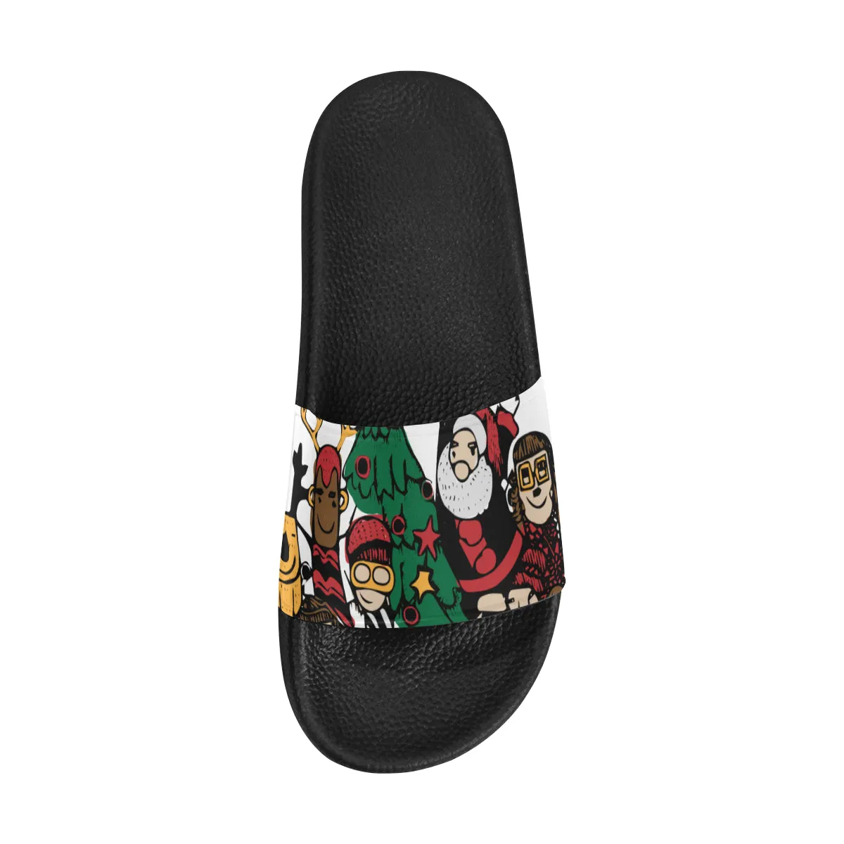 Men's Christmas Doodle Print Sliders Sandal