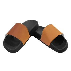 Men's Orange Gradient Print Sliders Sandal