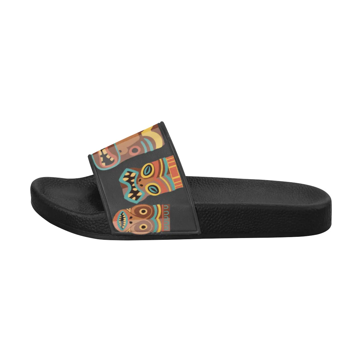 Men's Tribal Face Mask Print Sliders Sandal