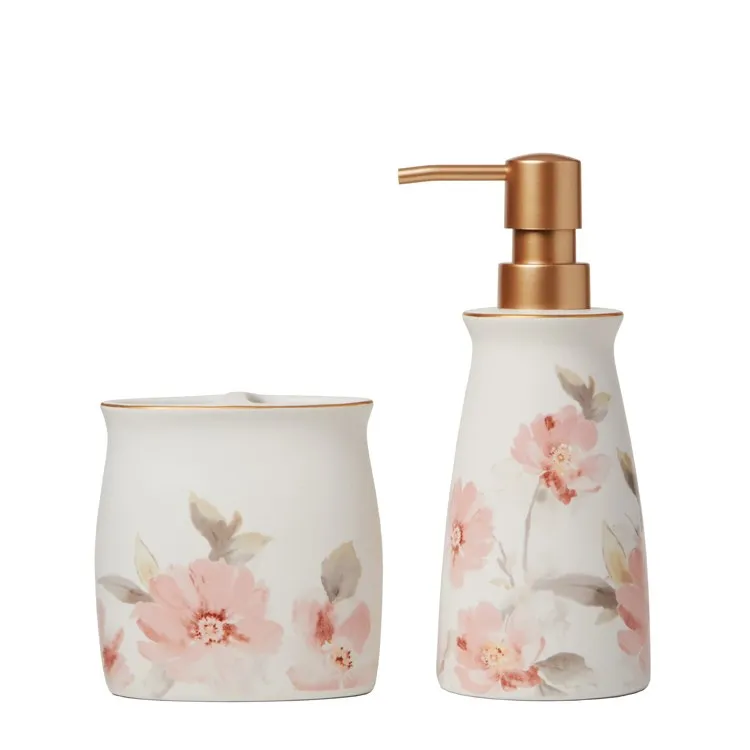 Misty Floral Toothbrush Holder