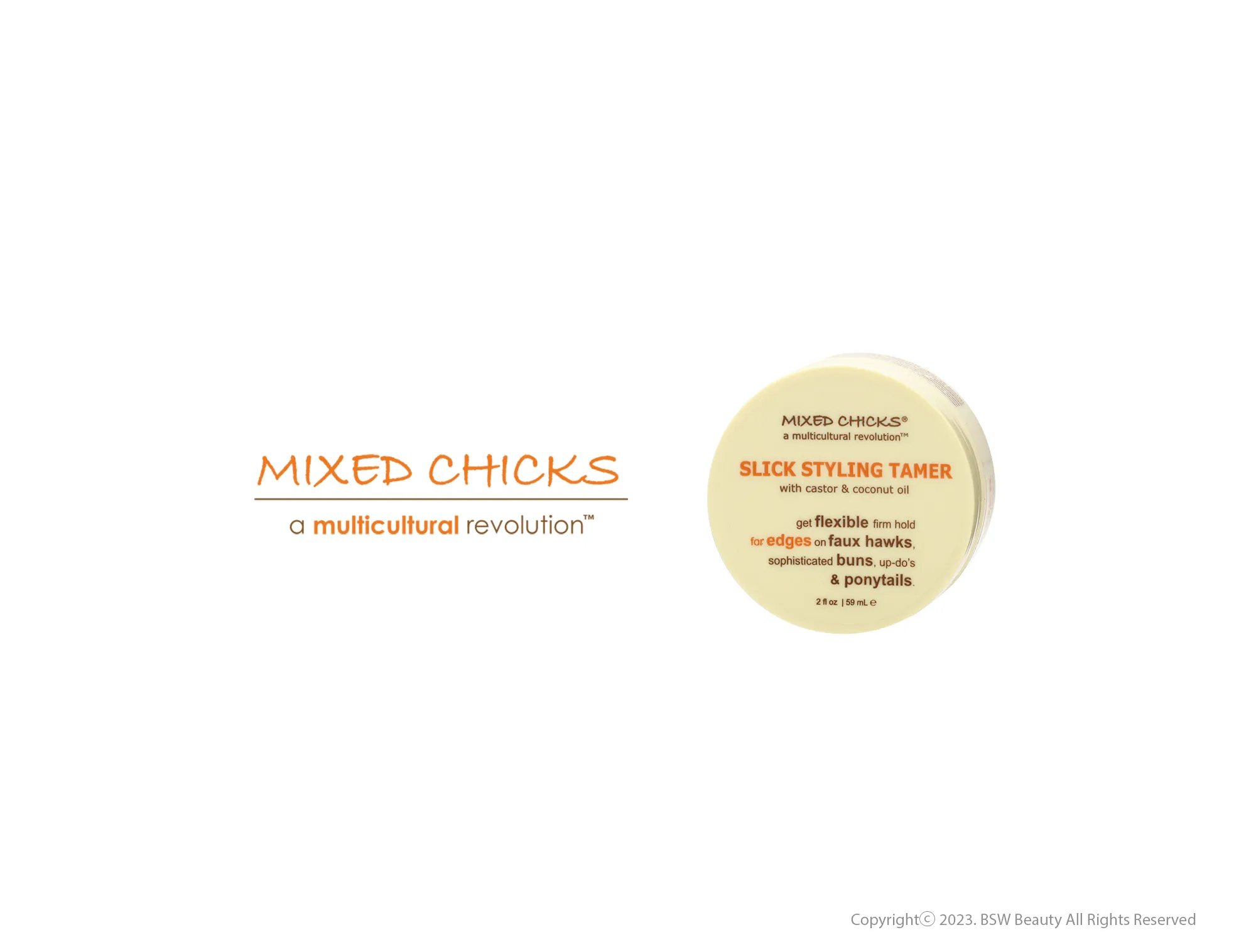 MIXED CHICKS SLICK STYLING TAMER WITH CASTOR & COCONUT OIL 2oz