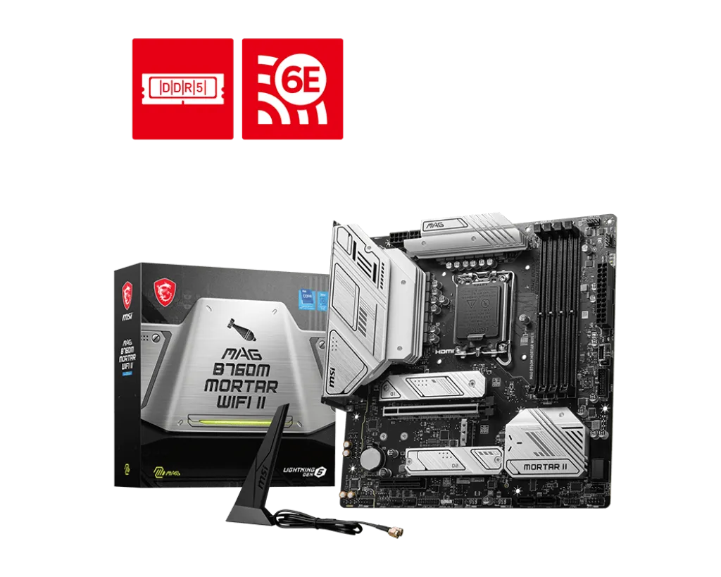 MSI MAG B760M MORTAR WIFI II DDR5,LGA 1700 mATX Motherboard