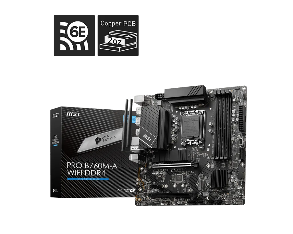 MSI PRO B760M-A WiFi DDR4 | LGA1700 ATX Motherboard