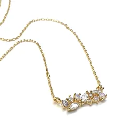 MULTI CZ BAR NECKLACE