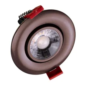 NICOR 3-inch LED Gimbal Recessed Downlight in Oil-Rubbed Bronze, 5000K