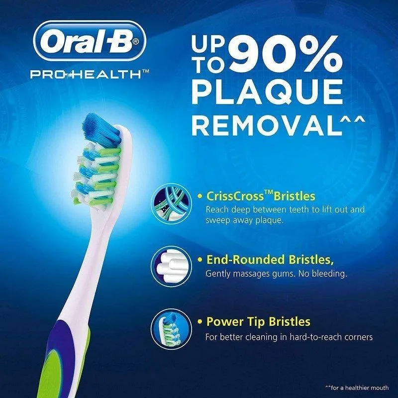 Oral-B Pro Health Criss Cross Anti-Plaque Medium Toothbrush Buy 2 Get 2 Free