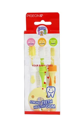 PIGEON Baby training toothbrush, pack of 3 - 6   months