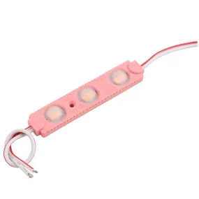 PINK- 12V 3 LED SMD Module Injection Decorative Waterproof LED Strip Light Lamp