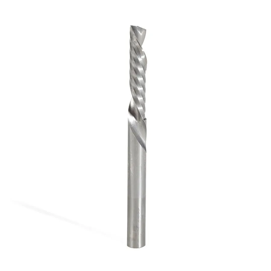 Plastic Cutting Spiral 'O' Flute Router Bit | 1⁄4 Dia x 1 1⁄4" x 1⁄4 Shank x 3" Long Down-Cut | 51507 | 738685515075