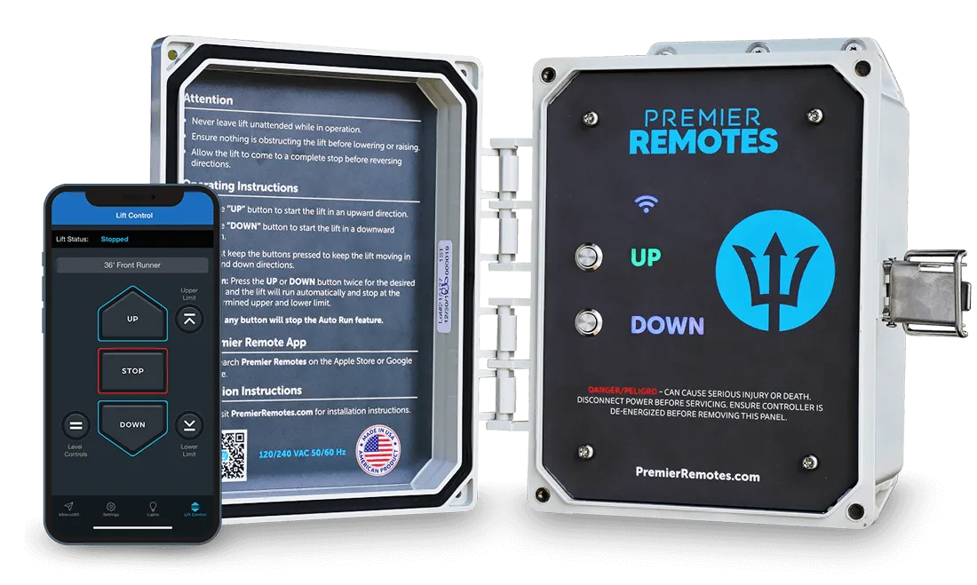 Premier Remote - Smart Boat Lift Controller | Wi-Fi Enabled | iOS Compatible