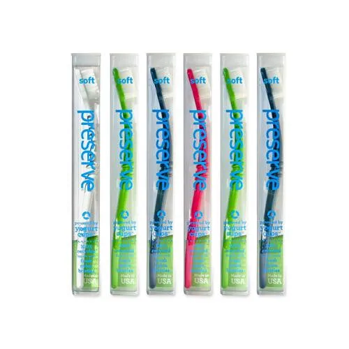 Preserve Soft Toothbrush - 6 Pack - Assorted Colors