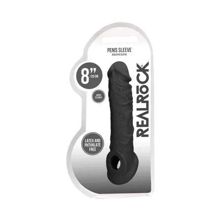 RealRock Skin 8 in. Penis Extender Sling Black