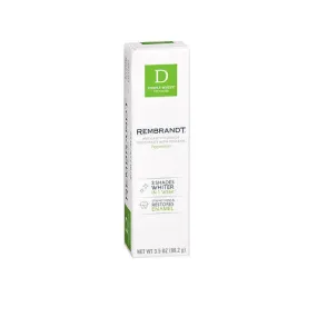 Rembrandt Anticavity Fluoride Toothpaste With Peroxide Peppermint Flavor 3.5 Oz By Rembrandt