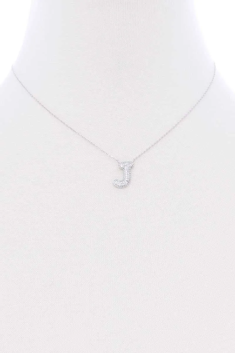 Rhinestone Initial Necklace