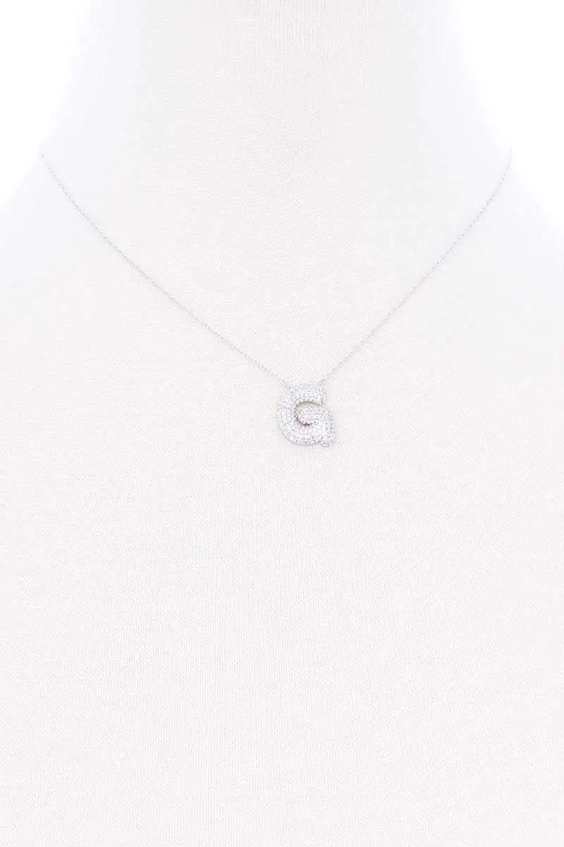 Rhinestone Initial Necklace