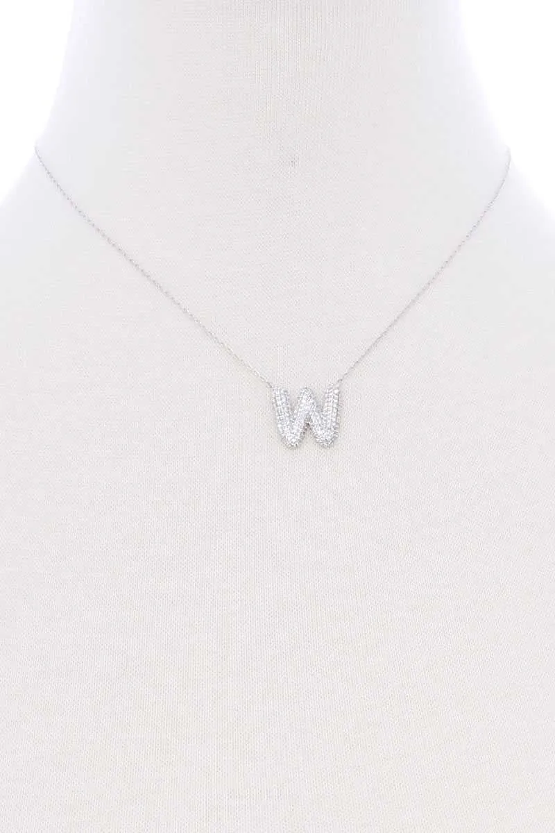 Rhinestone Initial Necklace