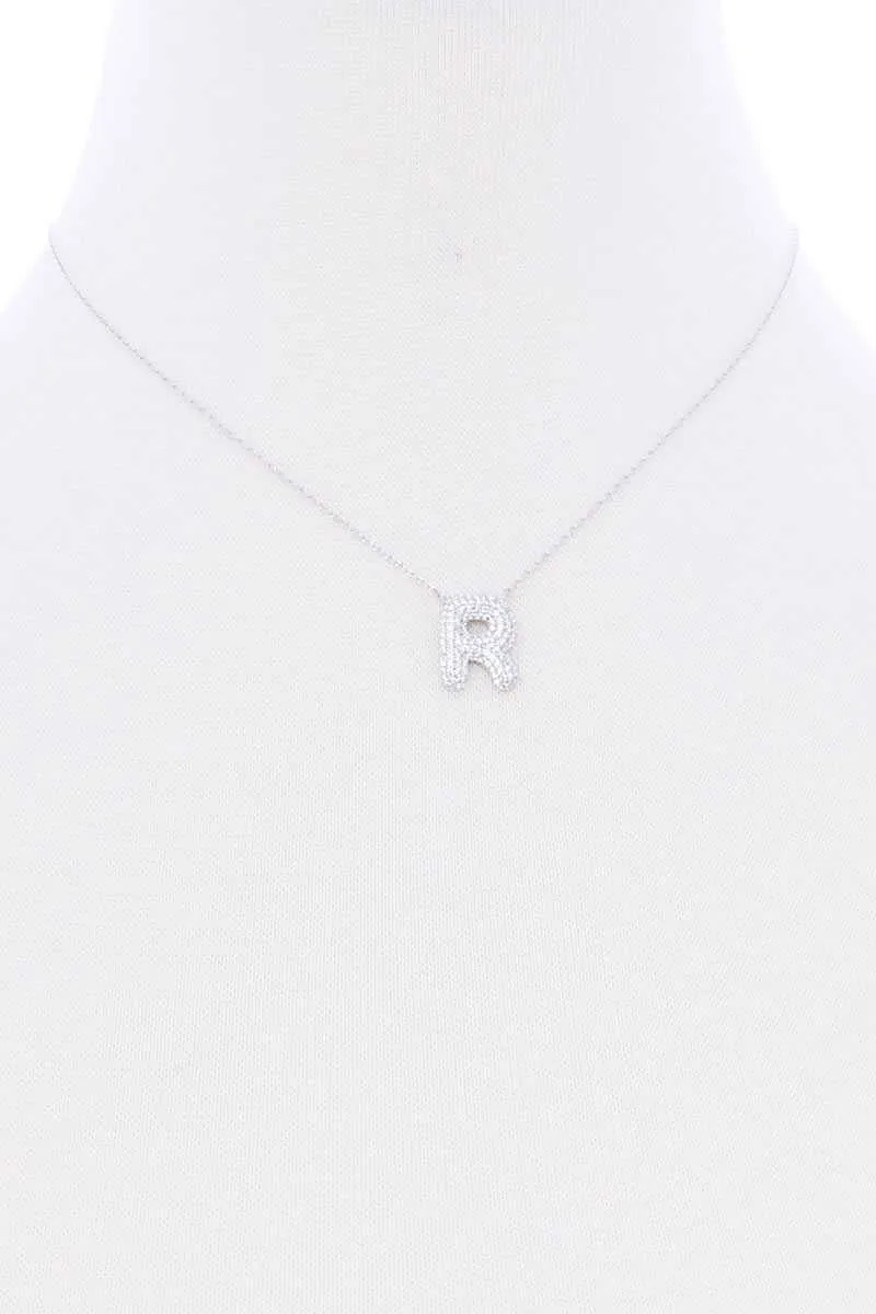 Rhinestone Initial Necklace