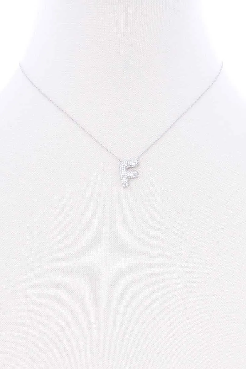 Rhinestone Initial Necklace