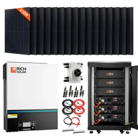 Rich Solar Complete Off-Grid Solar Kit RS-H6548 | 8000W PV Input 48V 120VAC Output   6560(16x410) Watt Solar PV [KIT-SR0001]