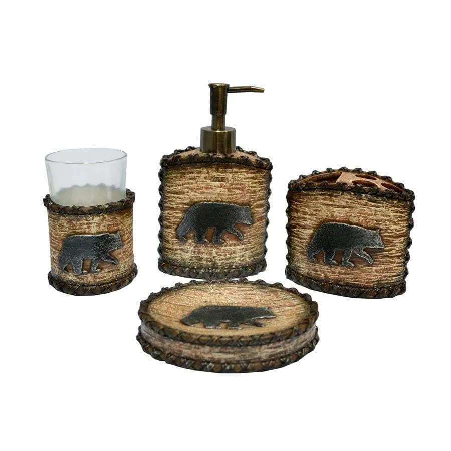 Rustic Bear 14PC Bath Accessory and Joshua Towel Set