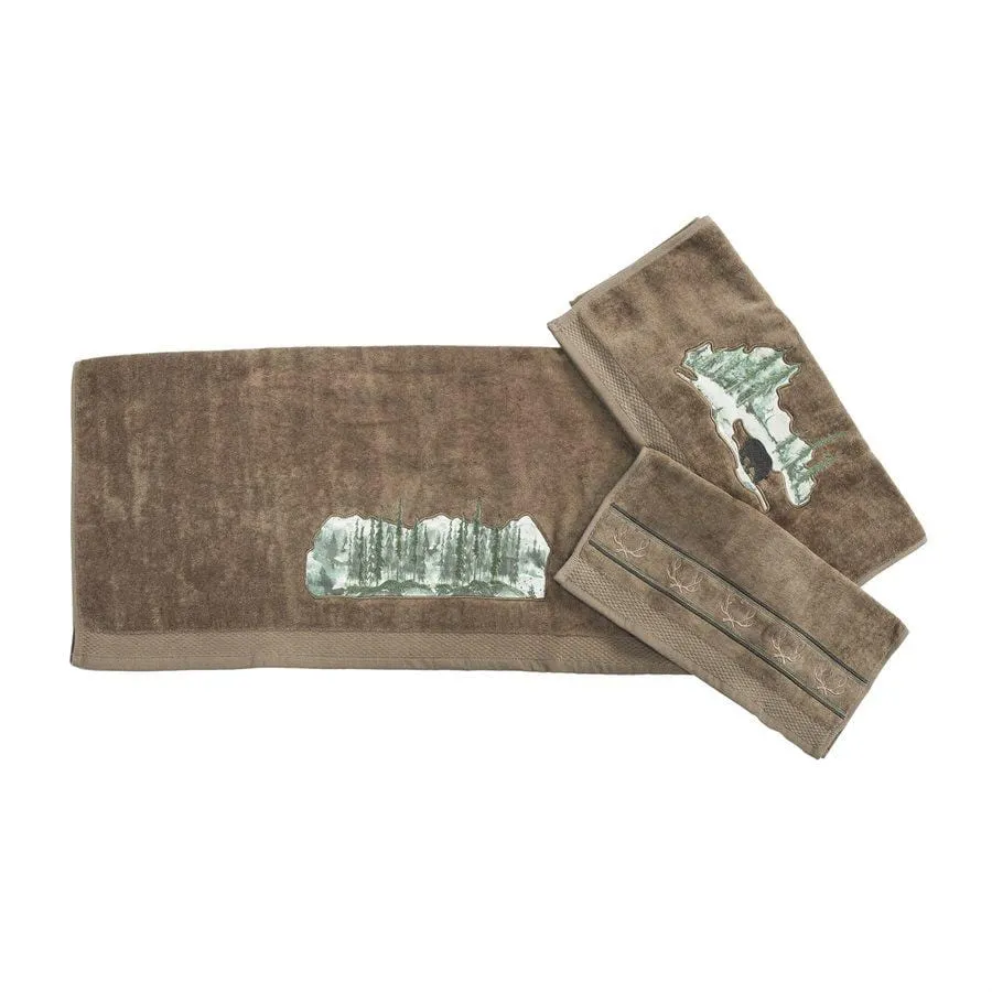 Rustic Bear 14PC Bath Accessory and Joshua Towel Set