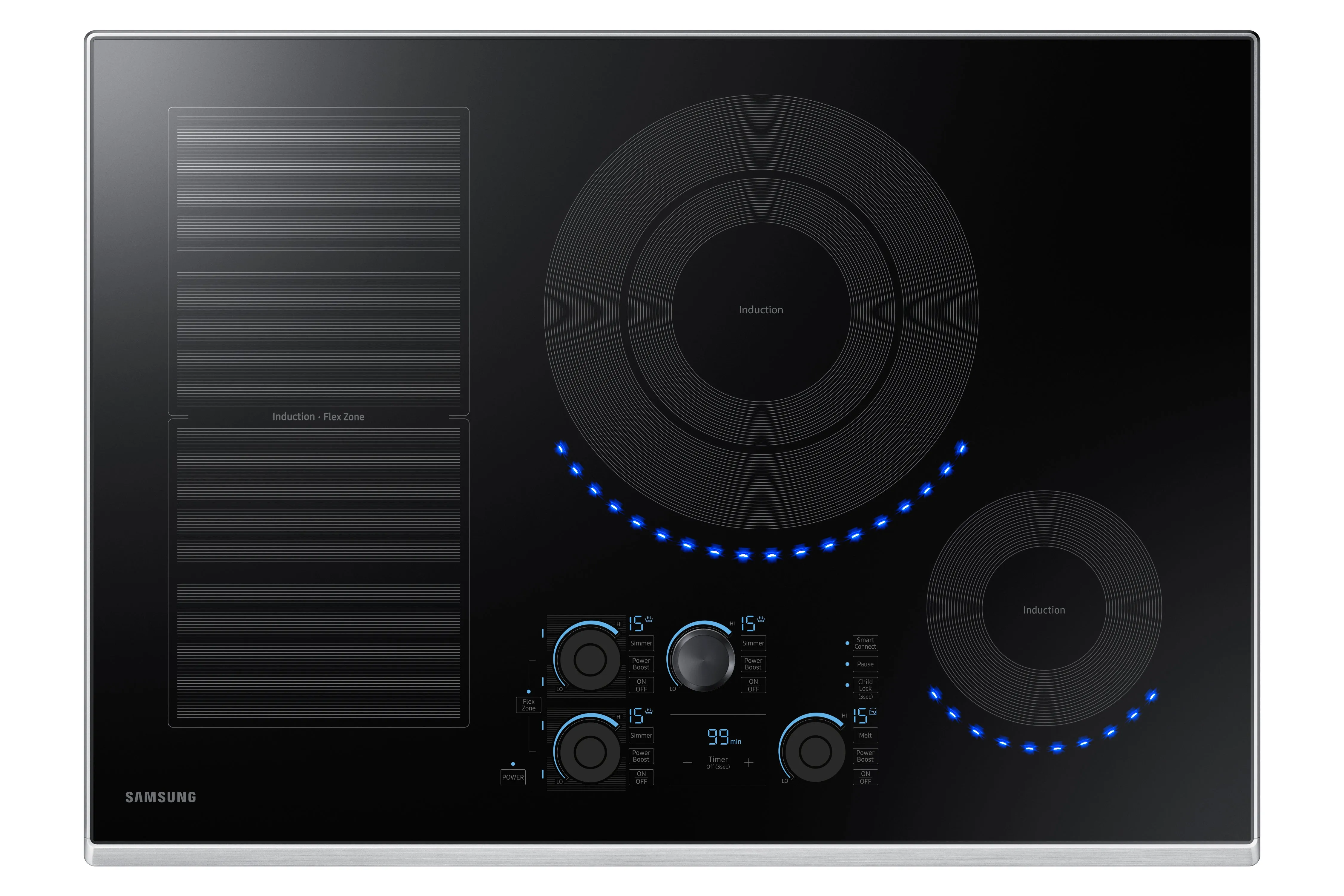 Samsung Black Stainless Steel 30" Induction Cooktop - NZ30K7880UG/AA