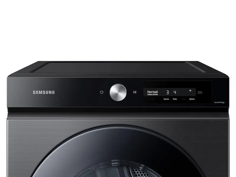 Samsung DVE46BB6700VA3 Bespoke 7.5 cu. ft. Large Capacity Electric Dryer with Super Speed Dry and AI Smart Dial in Brushed Black