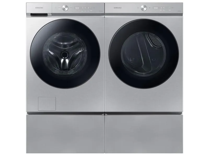 Samsung DVE53BB8700TA3 Bespoke 7.6 cu. ft. Ultra Capacity Electric Dryer with Super Speed Dry and AI Smart Dial in Silver Steel