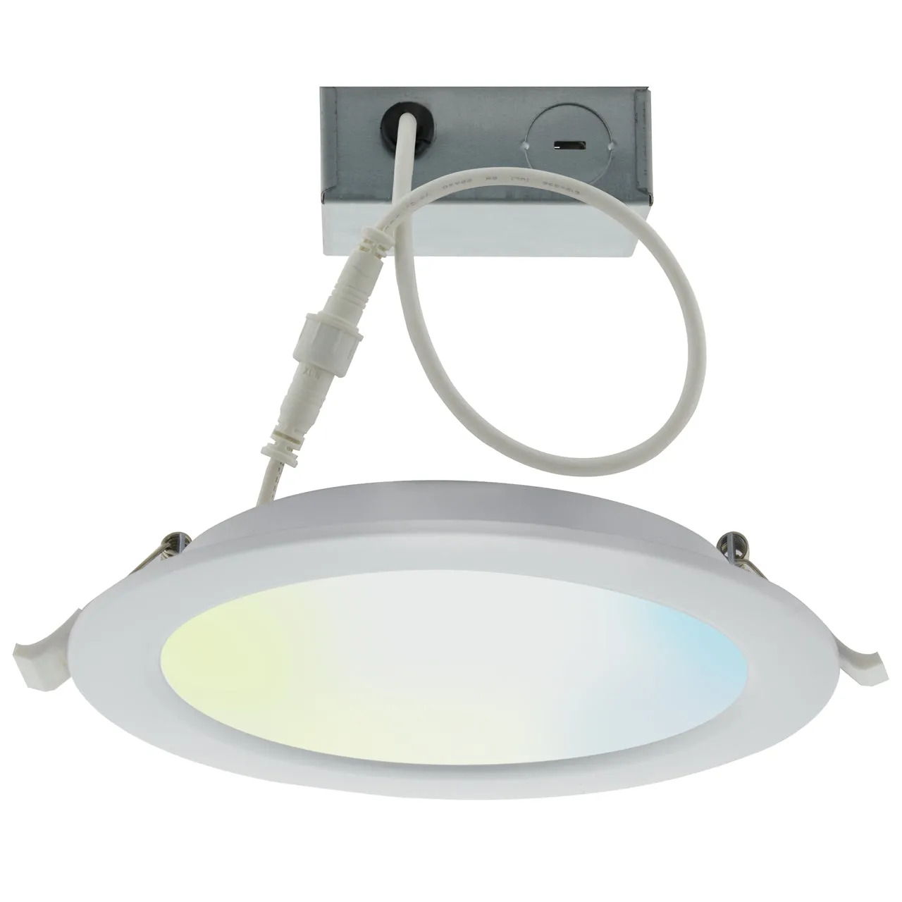 Satco S11262 - 12 Watt - LED Ultra Thin Direct Wire Downlight - 6 Inch - Tunable White - Round - Starfish IOT - 120 Volt - 850 Lumens