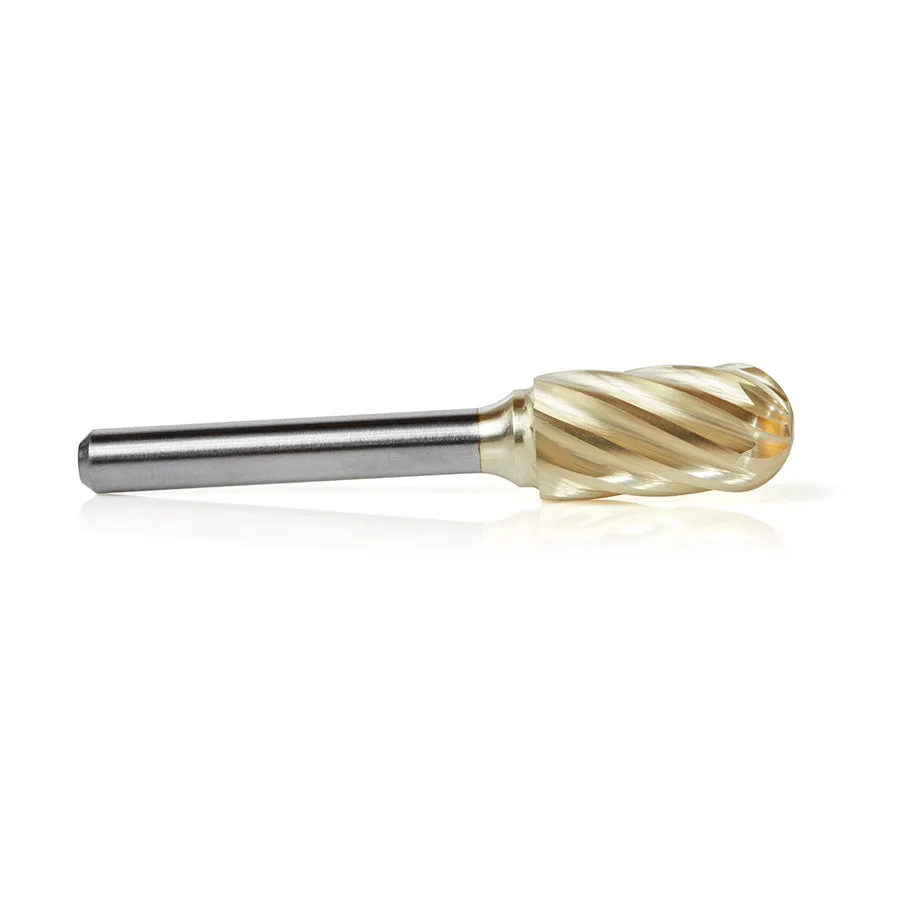 SC Burrs Radius Cylinder Non-Ferrous Burr Bit | 1⁄2 Dia x 1 x 1⁄4 Shank | BURS-124NF | 738685222416