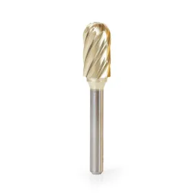 SC Burrs Radius Cylinder Non-Ferrous Burr Bit | 1⁄2 Dia x 1 x 1⁄4 Shank | BURS-124NF | 738685222416