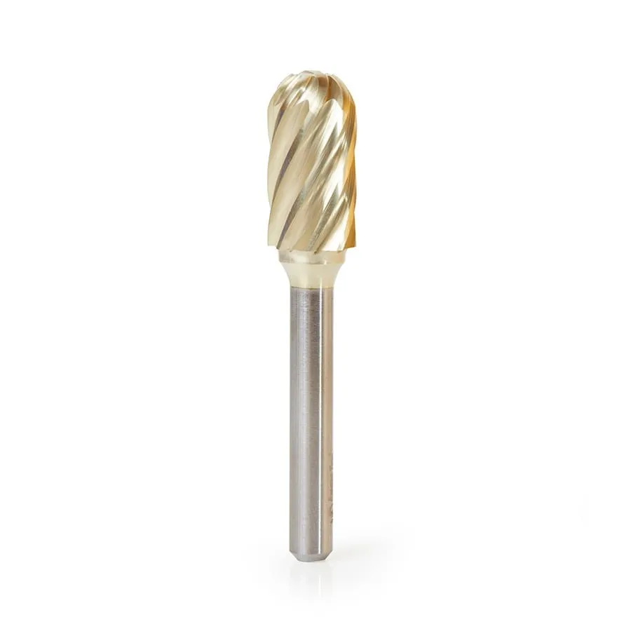 SC Burrs Radius Cylinder Non-Ferrous Burr Bit | 1⁄2 Dia x 1 x 1⁄4 Shank | BURS-124NF | 738685222416