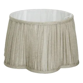 Scalloped Pure Linen Empire - Natural - Large - Lampshade Only