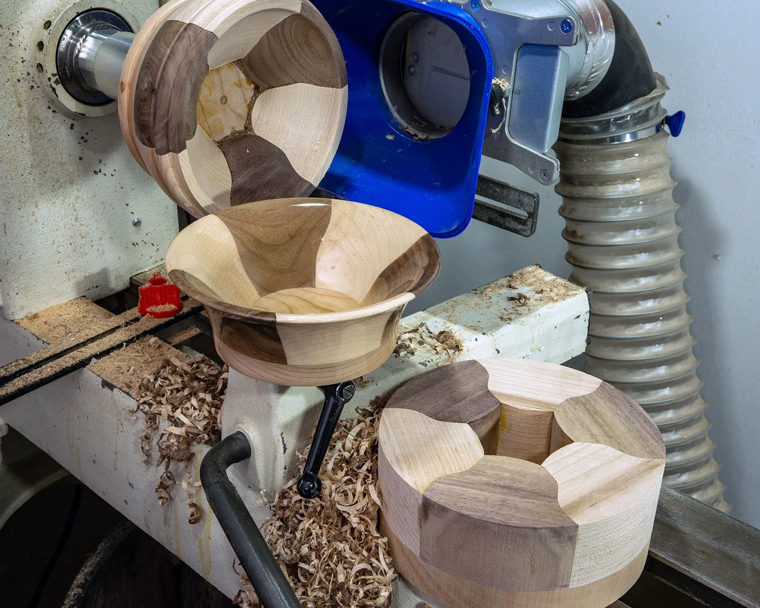 Segmented Bowl Blank for Woodturning, 6.5" x 3"