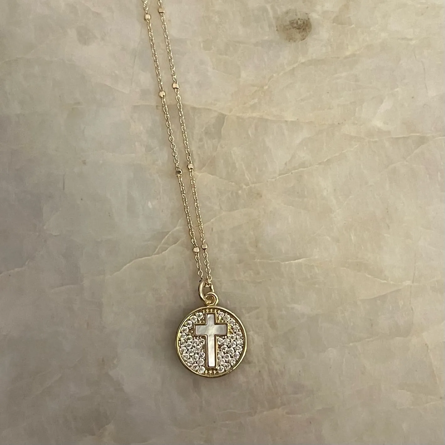 Shell Cross Necklace