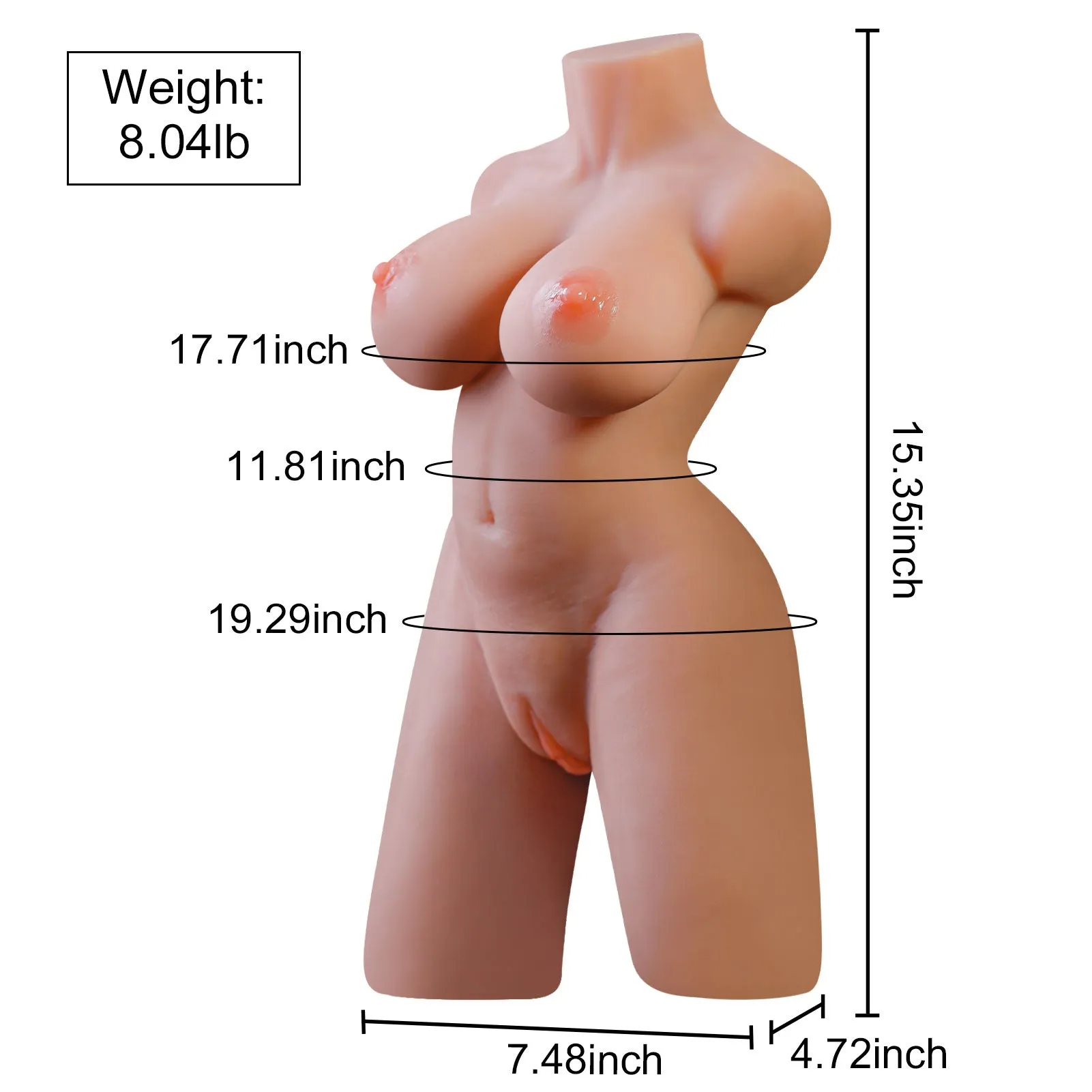 Shelley: 8.04lb Mini Size Sex Doll Realistic Mini Torso