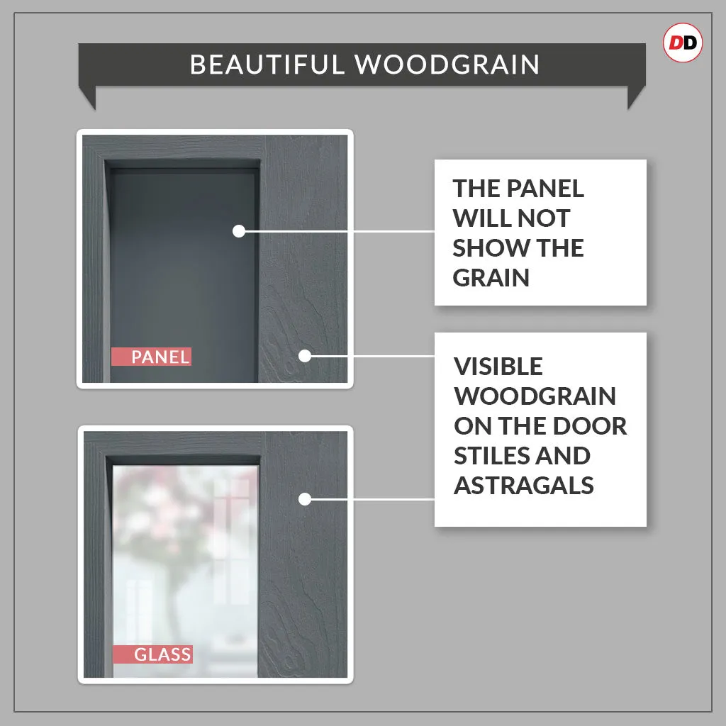 Single Sliding Door & Premium Wall Track - Eco-Urban® Malvan 4 Panel Door DD6414 - 6 Colour Options