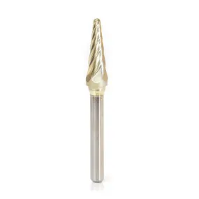 SL Burrs Radius Cone Non-Ferrous Burr Bit | 3⁄8 Dia x 1 1⁄16 x 1⁄4 Shank | BURS-214NF | 738685221143