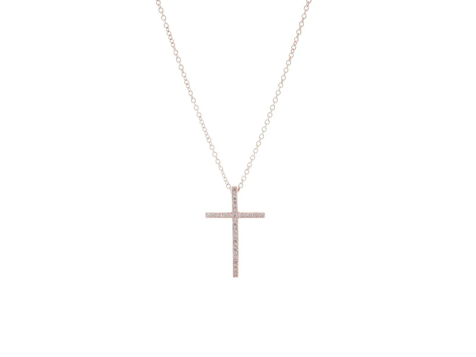 Sparkling Petite Rose Cross