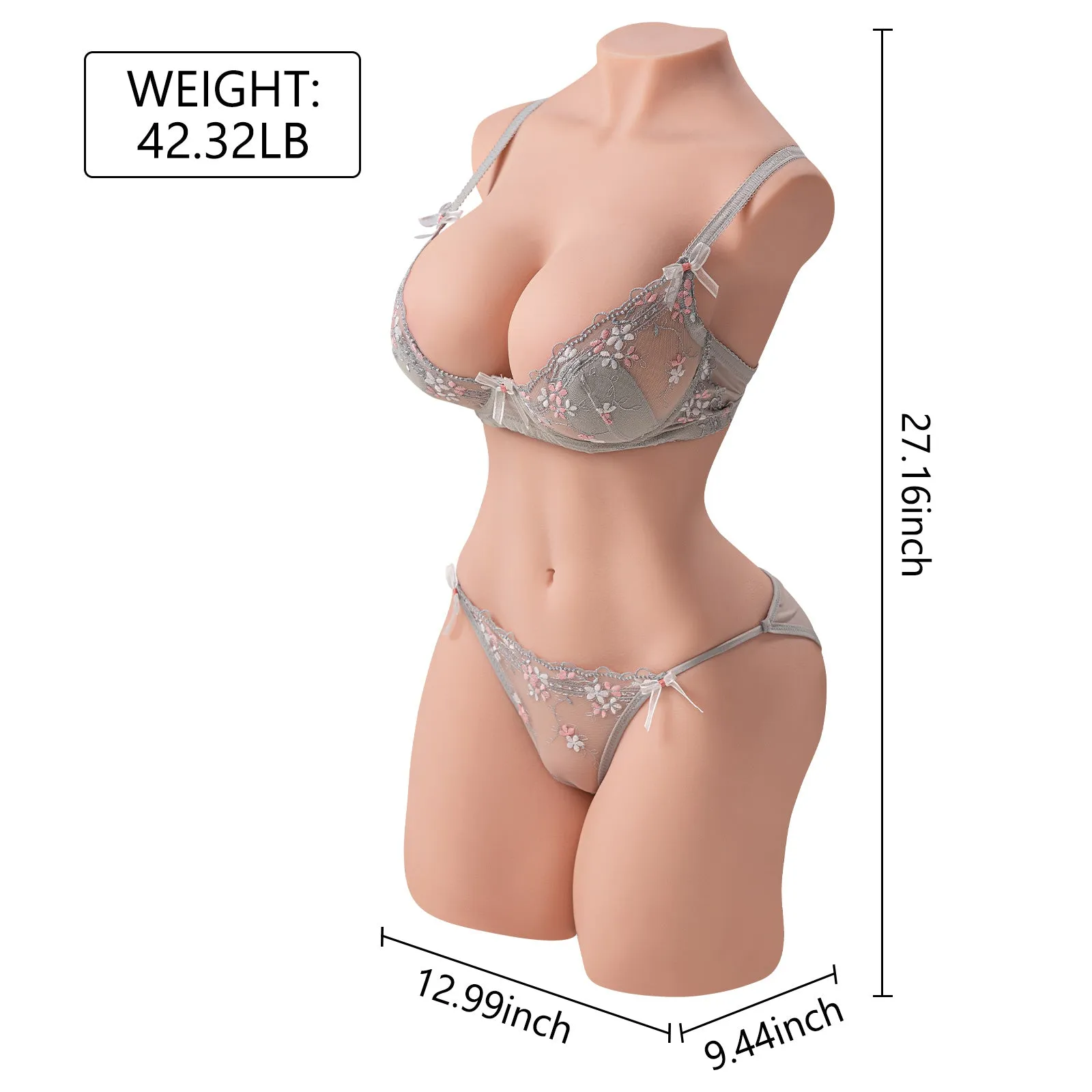 Stephanie: 42.32lb Full Size Sex Doll Male Masturbator Torso