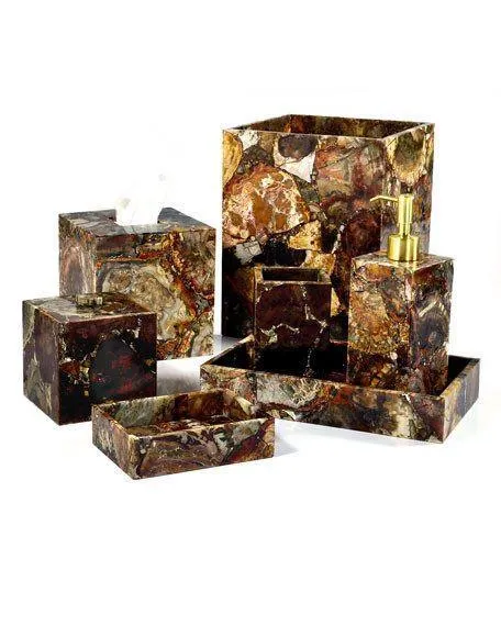 Taj Petrified Wood Bath Accessories by Mike   Ally