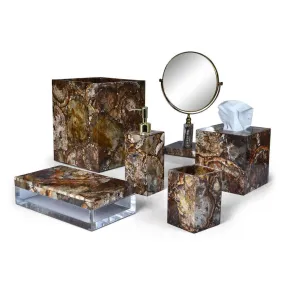 Taj Petrified Wood Bath Accessories by Mike   Ally