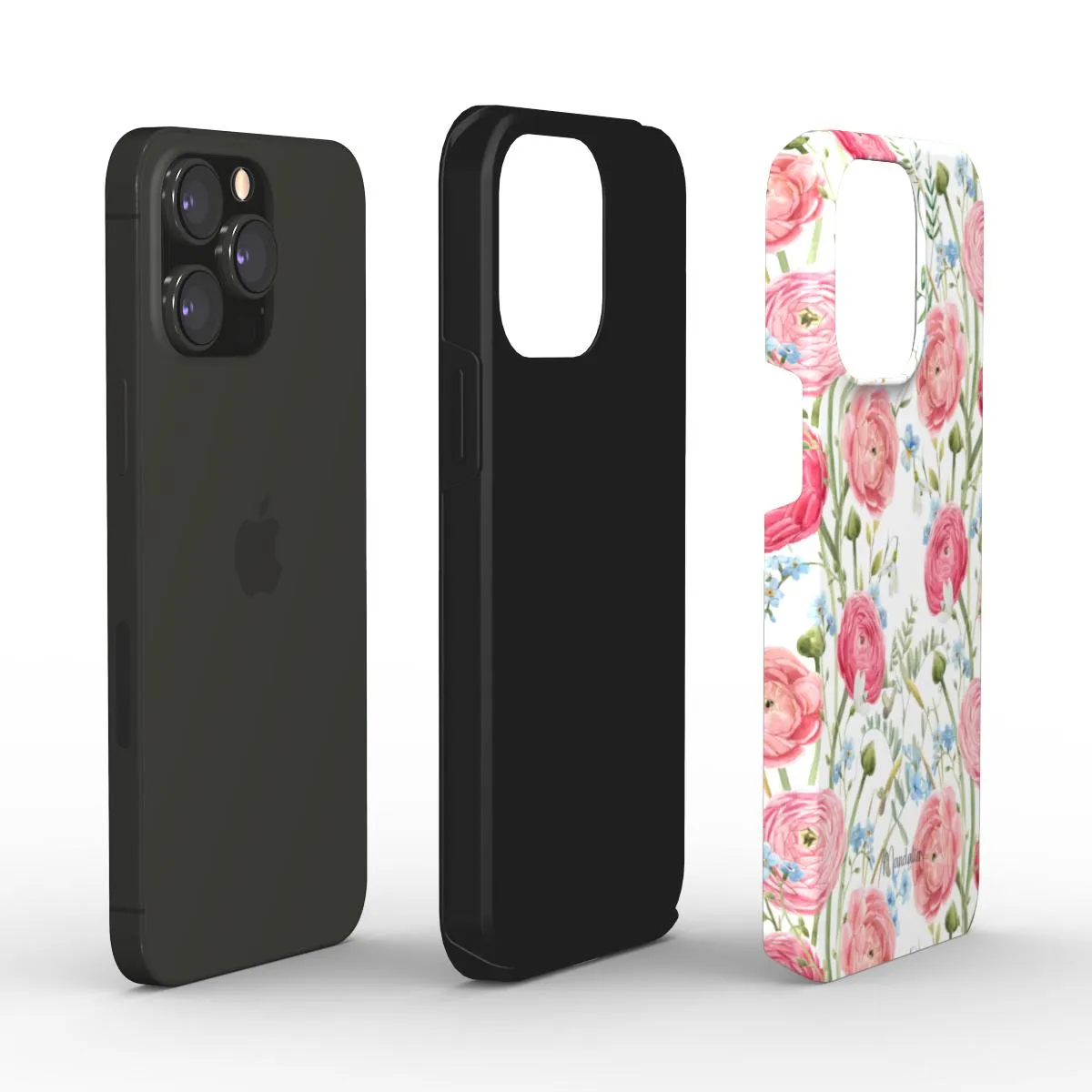 Tough Phone Case|Pink Floral Elegance