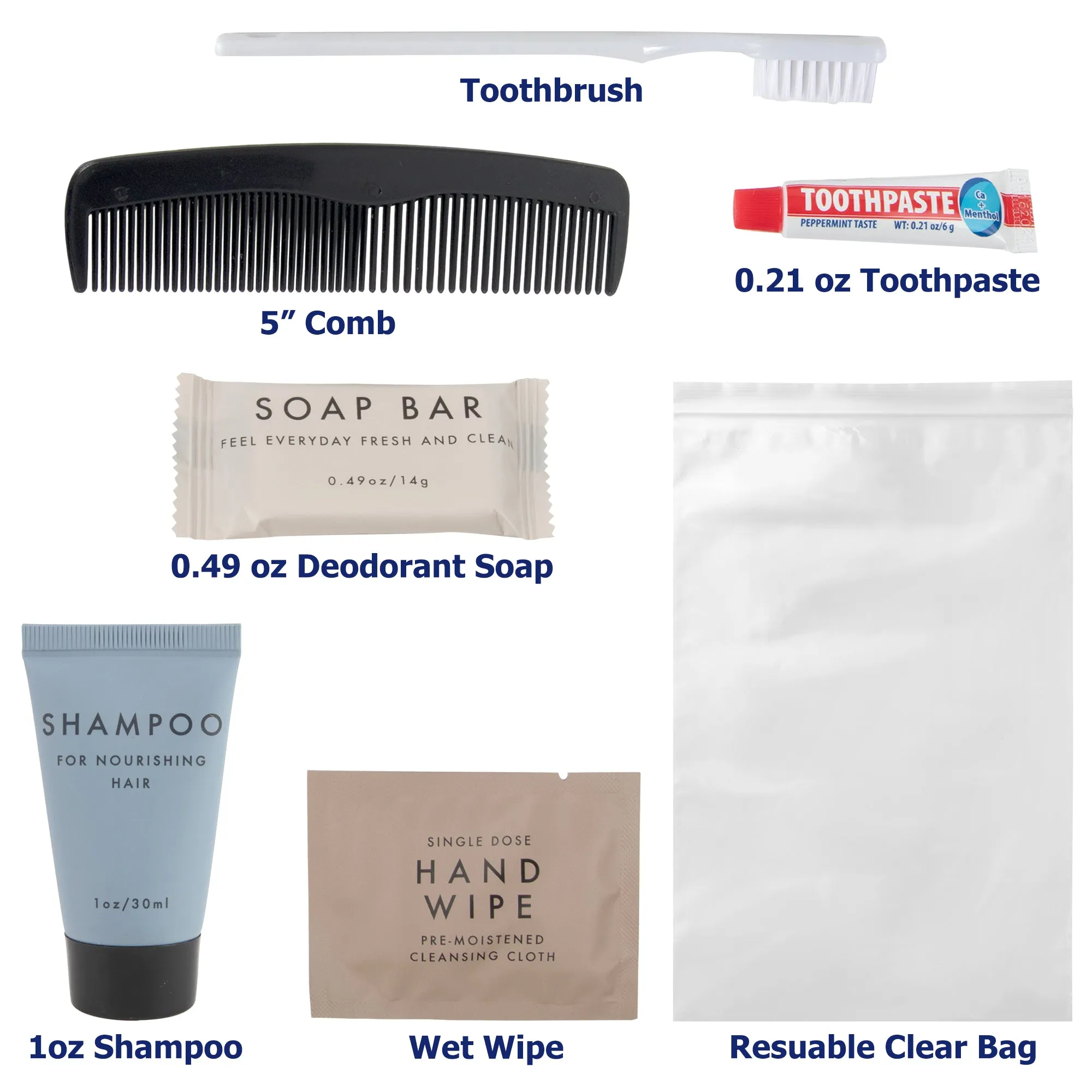 Travel Hygiene 7 Piece Set