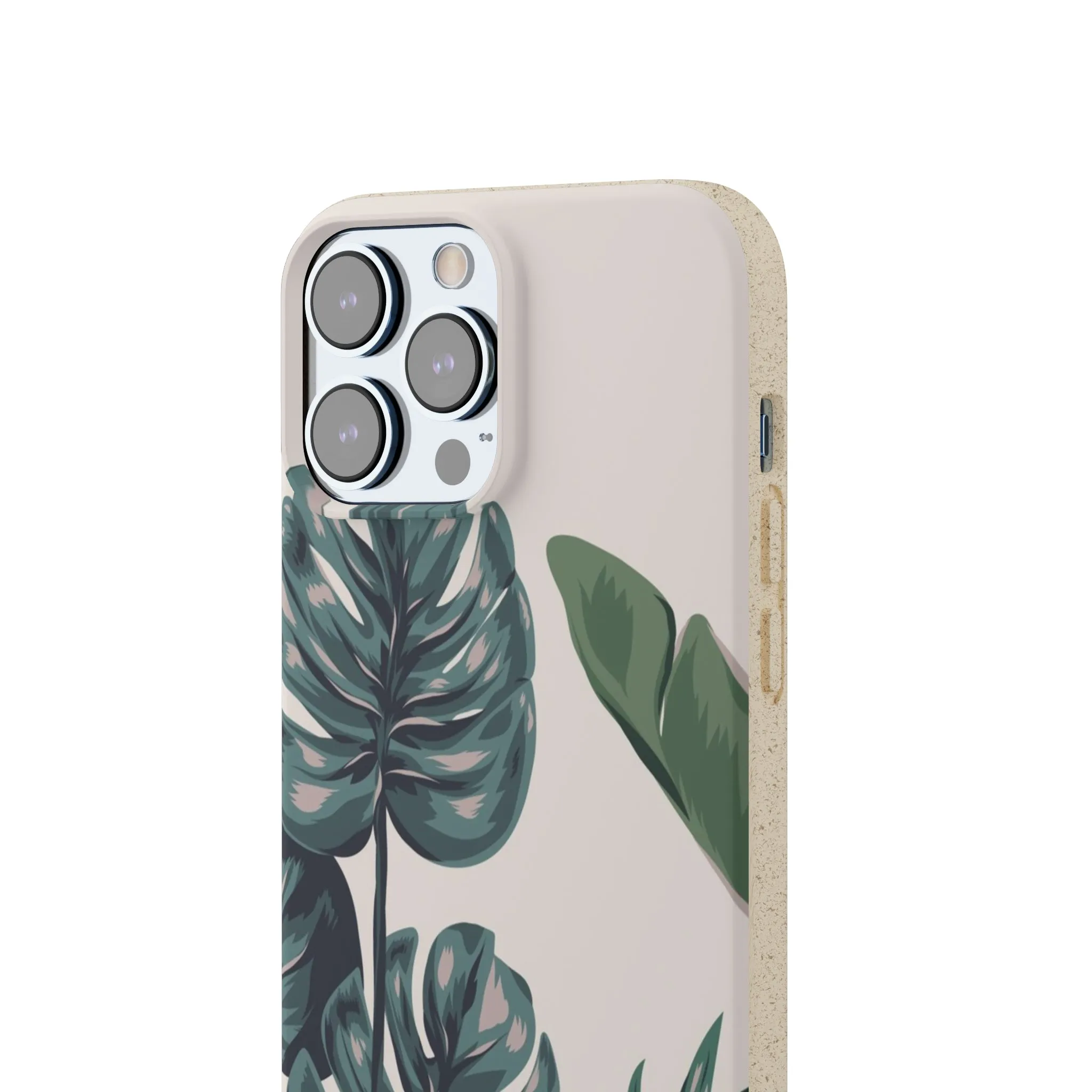 Tropical leaves iPhone 13 12 Pro Case, 11 Vegan Biodegradable Compostable Plant Samsung Galaxy S20 S21 S22 Eco Friendly Cell Phone