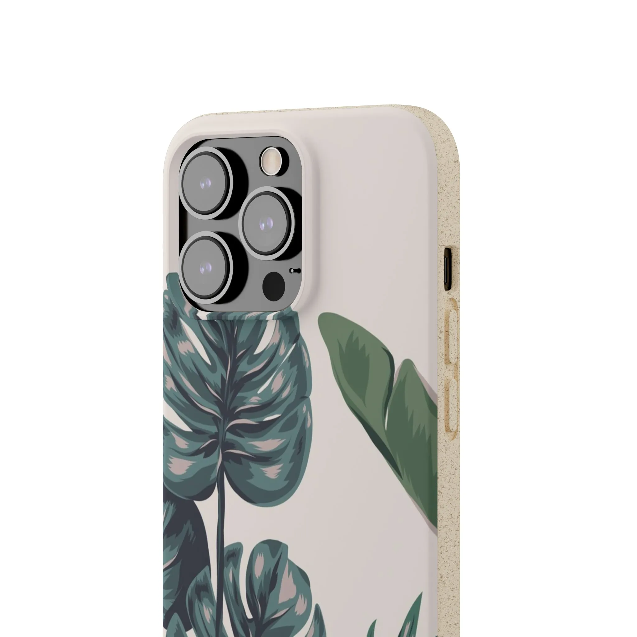 Tropical leaves iPhone 13 12 Pro Case, 11 Vegan Biodegradable Compostable Plant Samsung Galaxy S20 S21 S22 Eco Friendly Cell Phone