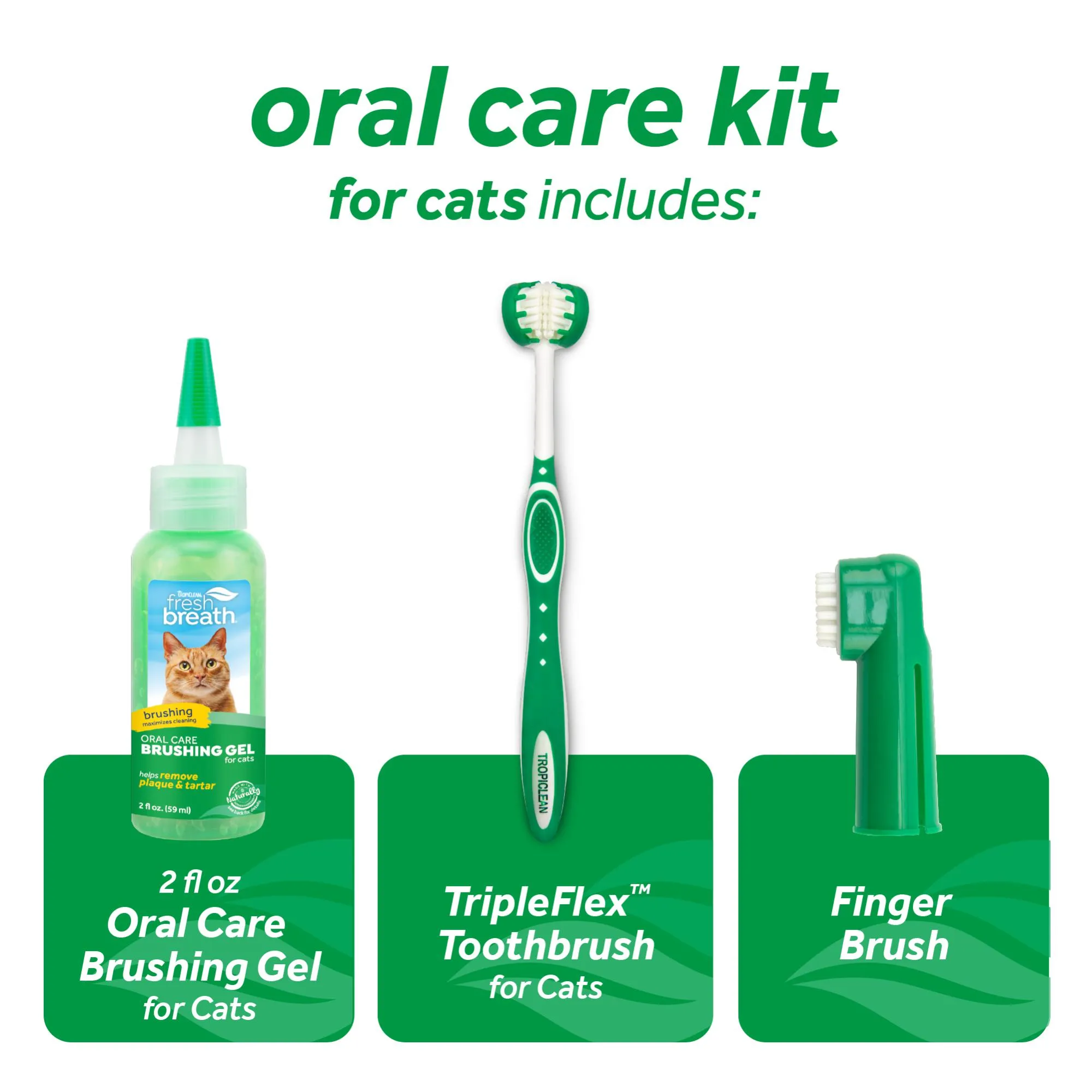 Tropiclean Fresh Breath Oral Care Kit for Cats